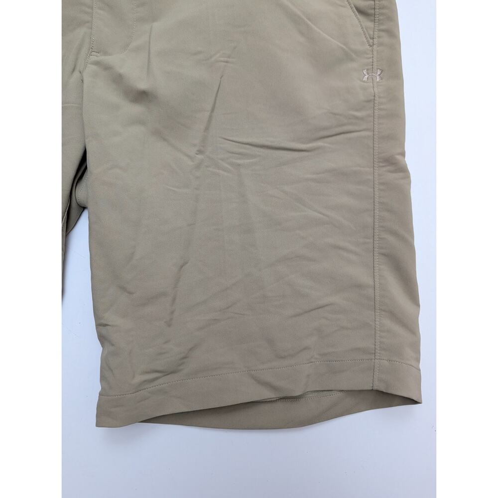Under Armour Matchplay Shorts Men's 38 Tan Khaki Mid Rise Stretch Performance - Picture 6 of 16